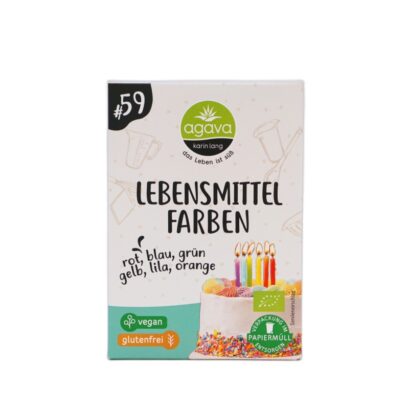 agava オーガニック&天然 食用色素 6色×8gのパッケージ