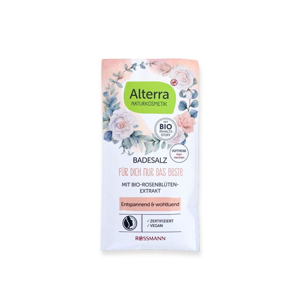 Alterra ローズのバスソルトのパッケージ