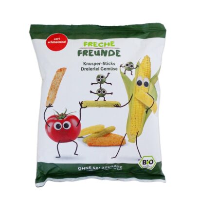 Freche Freunde サクサク３種の野菜スティック 1歳から 30gのパッケージ