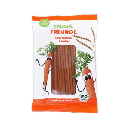 Freche Freunde にんじんプレッツェルスティック 1歳から 75gのパッケージ