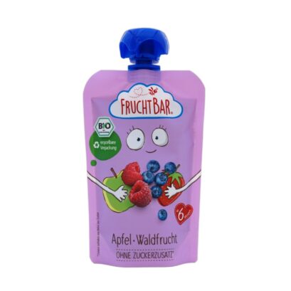 Fruchtbar(フルフトバー)フルーツピューレ りんご・森の果実(ベリー)のパッケージ