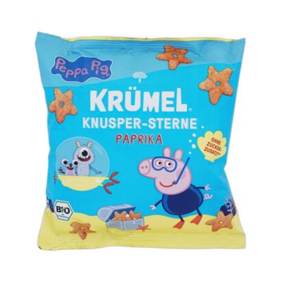 KRÜMEL(クリュメル)サクサク星形スナック パプリカ味 3歳から 20gのパッケージ