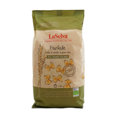 LaSelva ファルファッレ りぼんのパスタ 500gのパッケージ