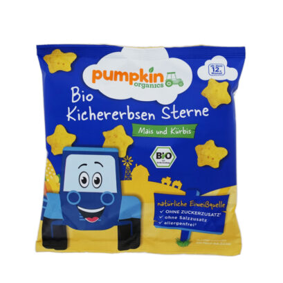 pumpkin organics(パンプキン・オーガニクス) ひよこ豆の星型スナック 12か月から 20gのパッケージ