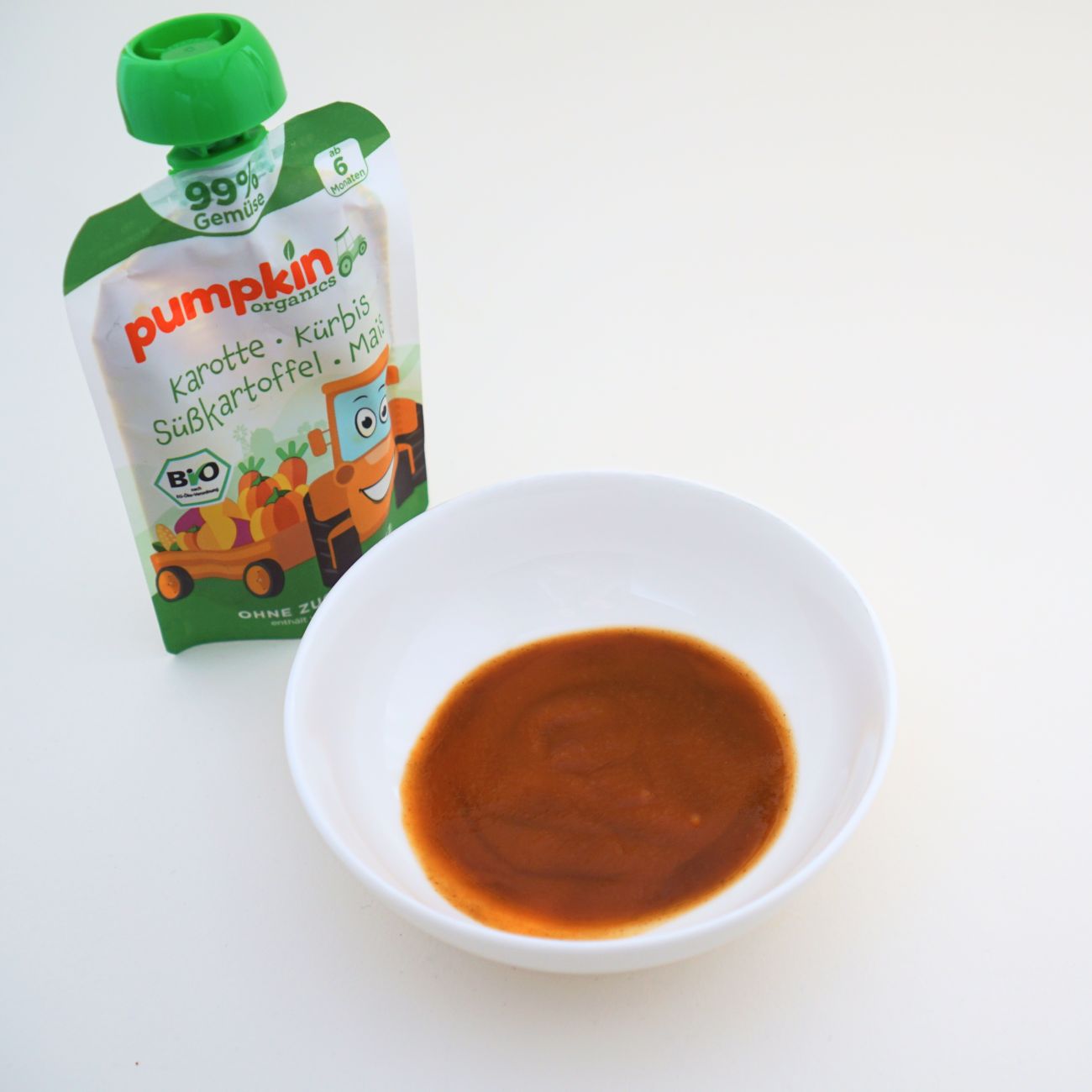 pumpkin organics 野菜99%のピューレ にんじん・かぼちゃ・さつまいも・とうもろこし 6か月から 100g - 画像 (3)